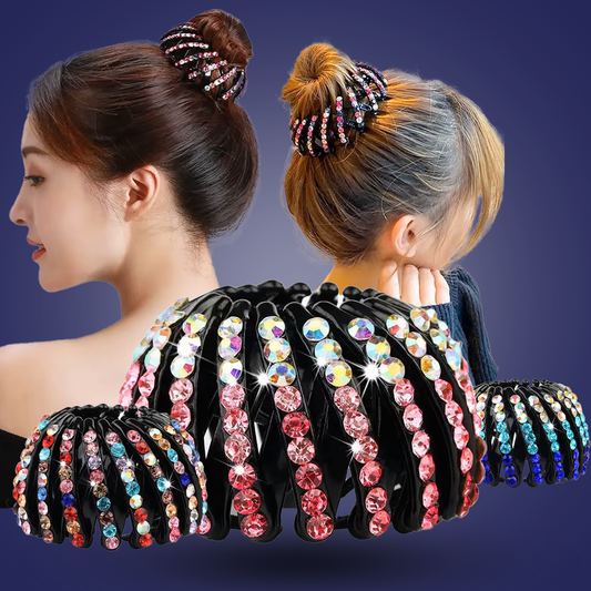 Women Bun Crystal Hair